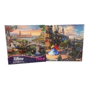 Disney Thomas Kincade Cinderella and 1010 Dalmatians puzzles